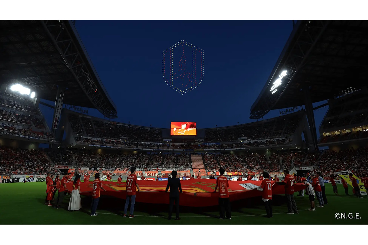 「鯱の大祭典」で試合開始直前の豊田スタジアムでドローンショー！8月23日の「名古屋グランパスVS川崎フロンターレ」戦にて開催